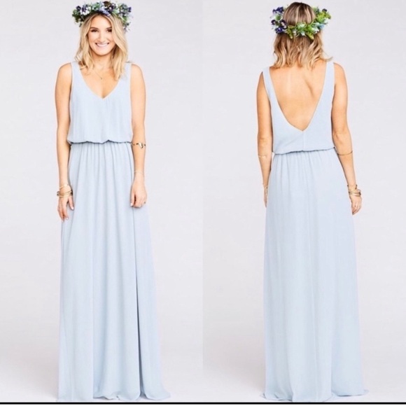Show Me Your Mumu Kendall Maxi Dress Blue Bridesmaid Wedding Formal - Picture 1 of 9